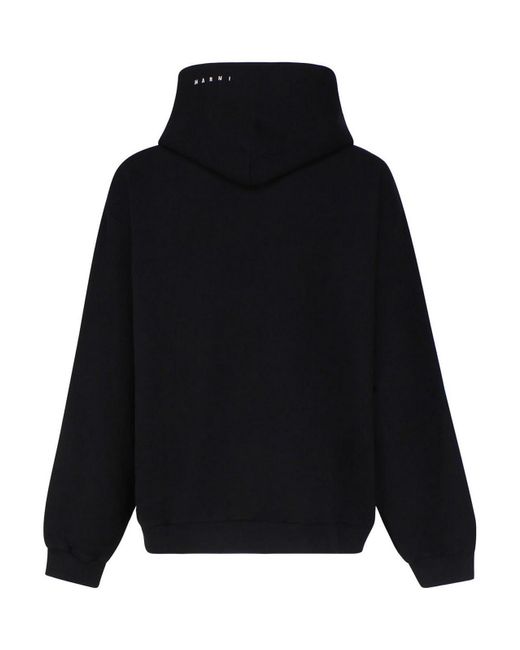 Marni Black Sweatshirt With Print for men
