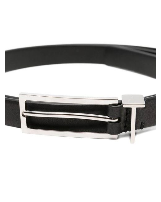 Tom Ford White Smooth Calf Leather T Loop Belt for men