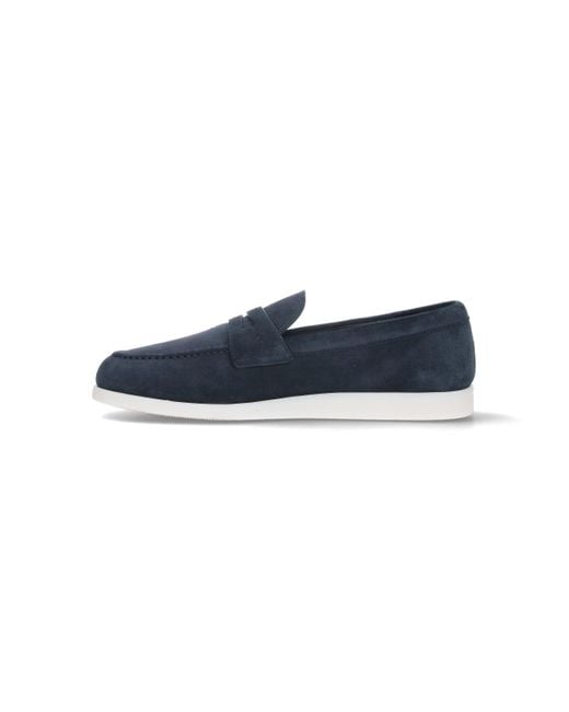 Church's Blue Suede Moccasins for men