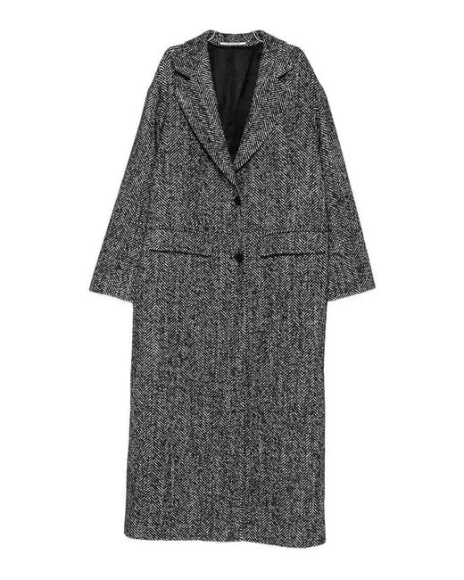 Tagliatore Gray Single-Breasted Coat