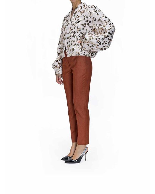 Genny White Bomber Paillettes