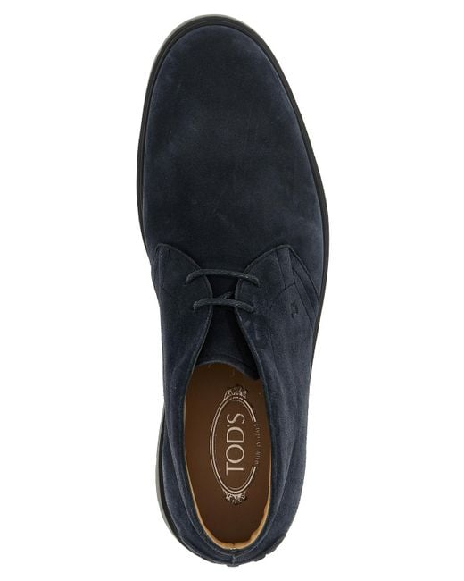 Tod's Blue Suede Boots for men