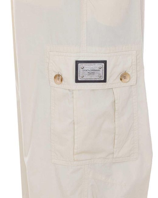 Dolce & Gabbana Gray Poplin Pants for men