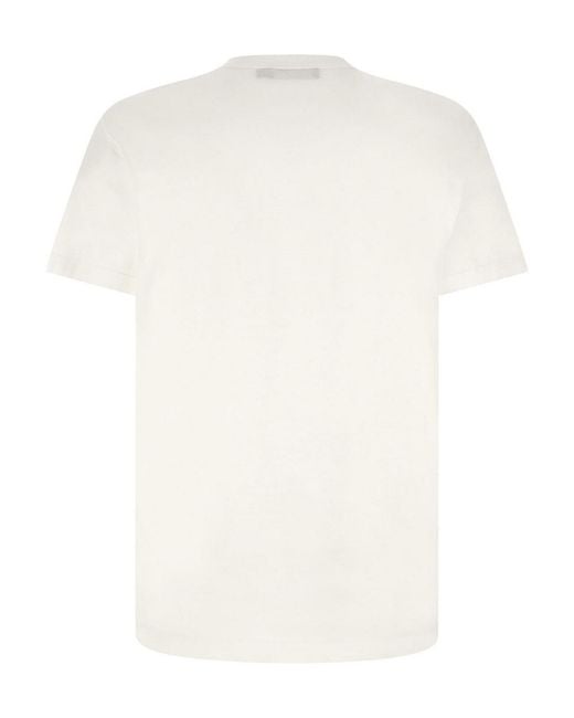 Dolce & Gabbana White Logo Plate T-Shirt for men
