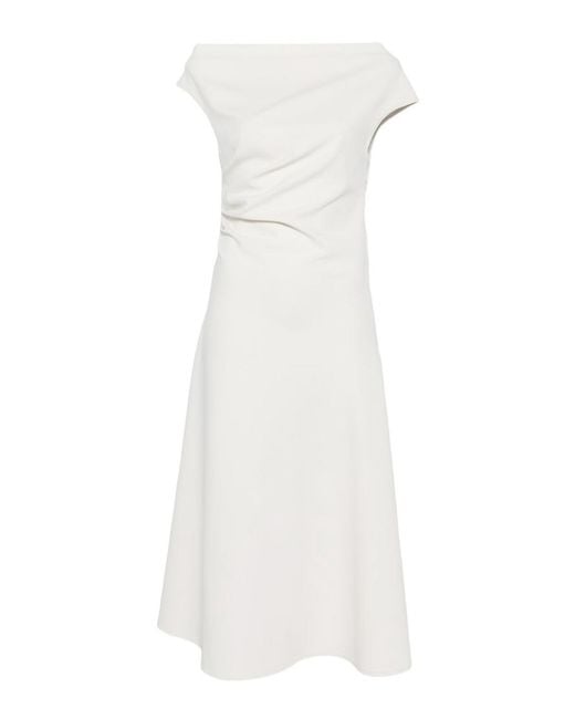 P.A.R.O.S.H. White Midi Dress