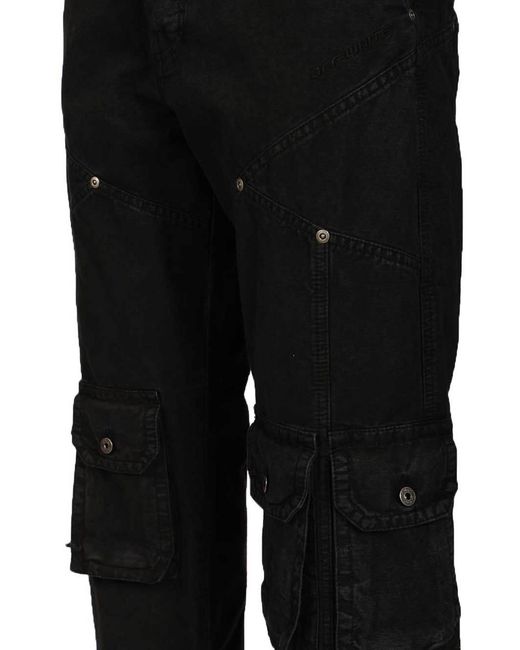 Off-White c/o Virgil Abloh Black Multipocket Cargo Jeans for men