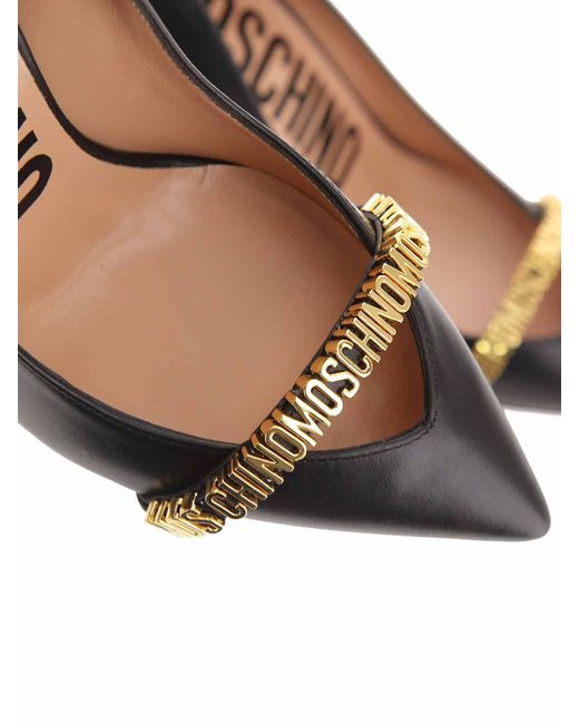 Moschino White Mini Lettering Pump