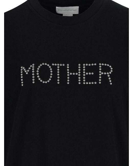 Stella McCartney Black T-Shirt Logo