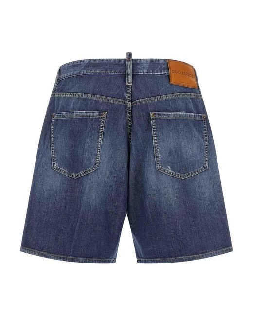 DSquared² Blue Boxer Bermuda Shorts for men