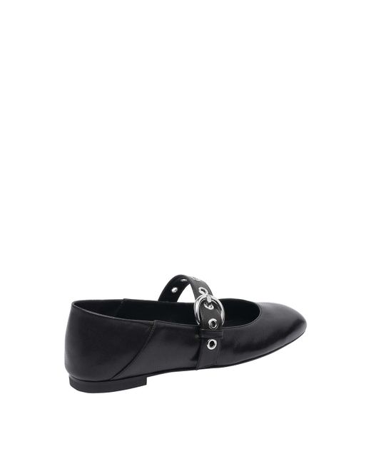 Stuart Weitzman Black Supermoto Mary Jane Ballets