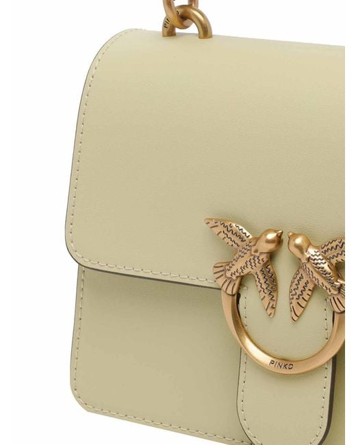 Pinko Metallic Love One Handbag