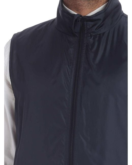 Aspesi Blue Vernes Padded Waistcoat for men