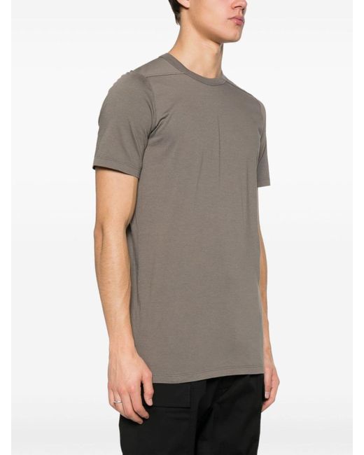 Rick Owens Gray Panelled Cotton T-shirt for men