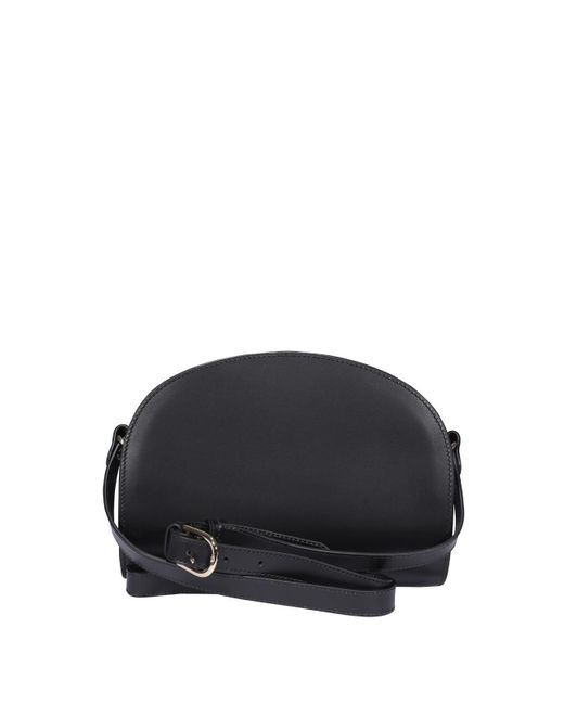 A.P.C. Black Demi-lune Leather Bag
