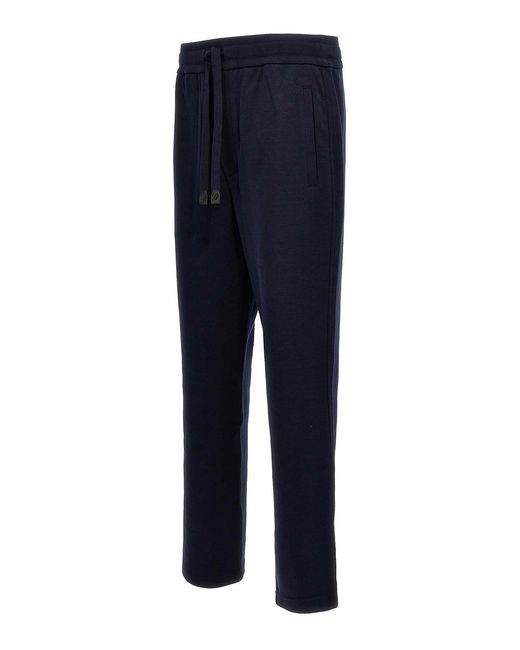 Brioni Blue Cotton Joggers for men