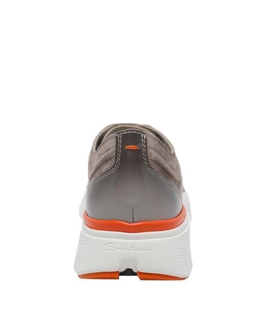 Santoni Gray Bounce Sneakers for men