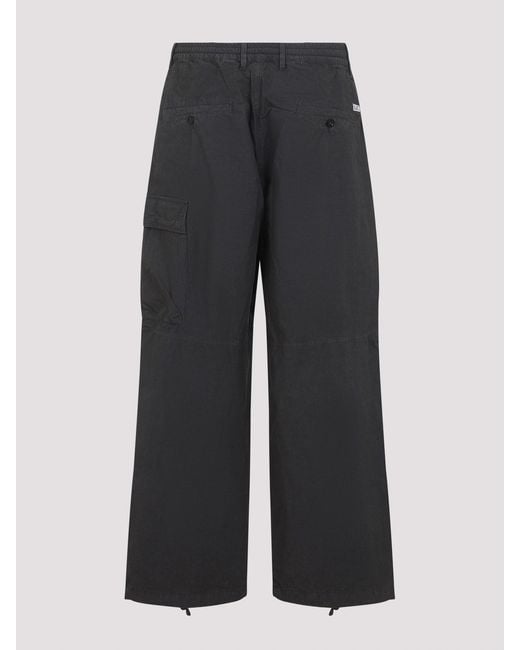 C P Company Black Cp Company Micro-Reps Boxy Cargo Pants for men