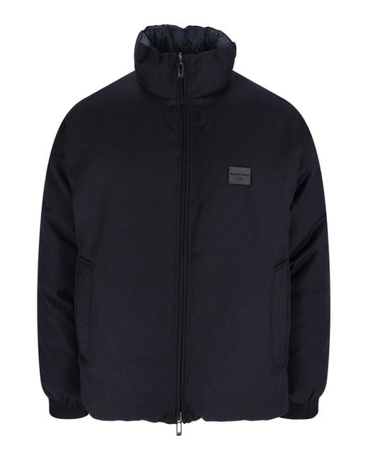 Emporio Armani Blue Reversible Down Jacket for men