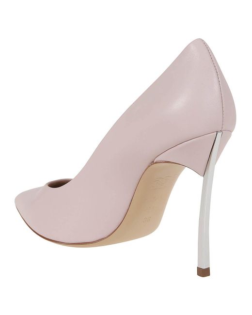 Casadei Pink Leather Pumps
