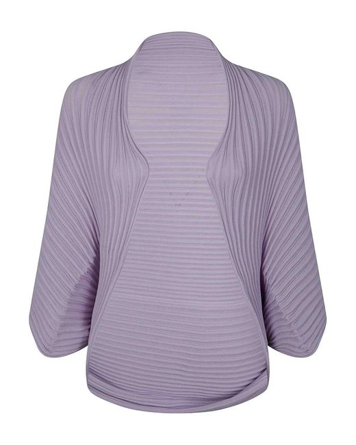 Pleats Please Issey Miyake Purple Stream Cardigan