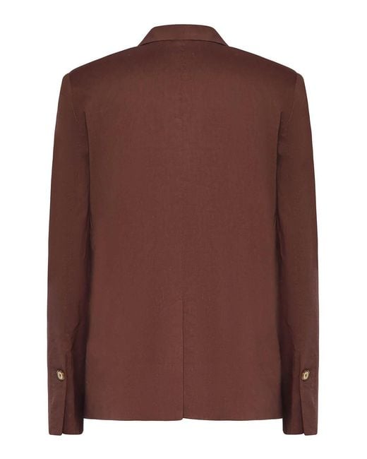 Pinko Brown Linen Blend Jacket