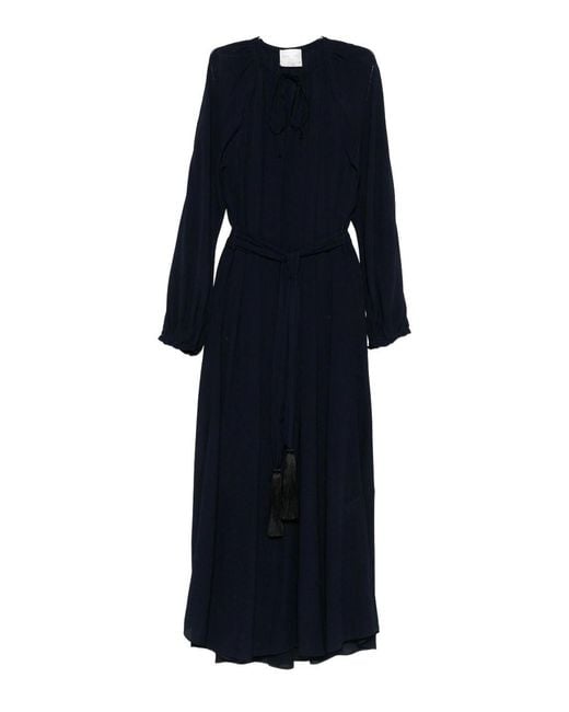 Forte_forte Blue Crepe De Chine Long Dress