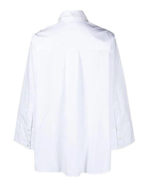 P.A.R.O.S.H. White Shirt With Swarovsky