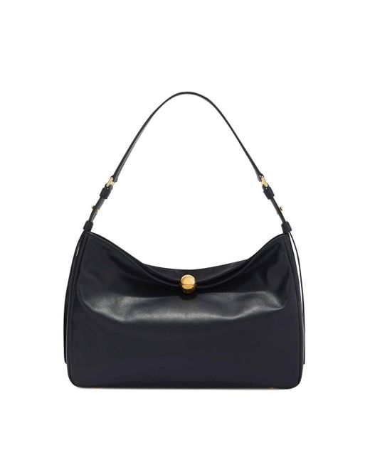 Furla Blue Sfera Soft Leather Shoulder Bag