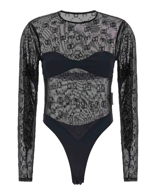 MARINE SERRE Gray Bodysuit