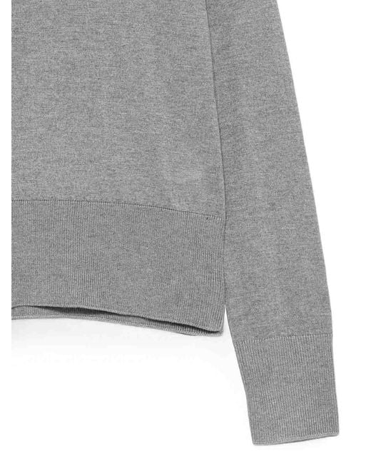 Alpha Studio Gray High Neck Sweater