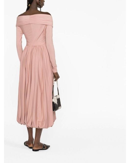 Philosophy Di Lorenzo Serafini Pink Cotton Jersey Midi Dress