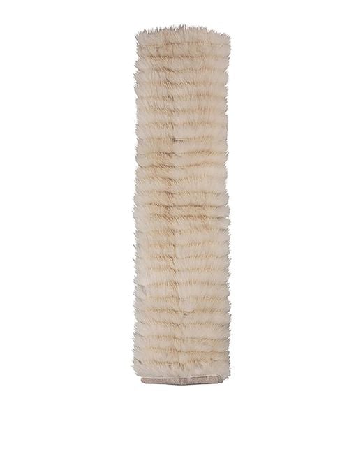 Agnona White Mink Fur Scarf Insert