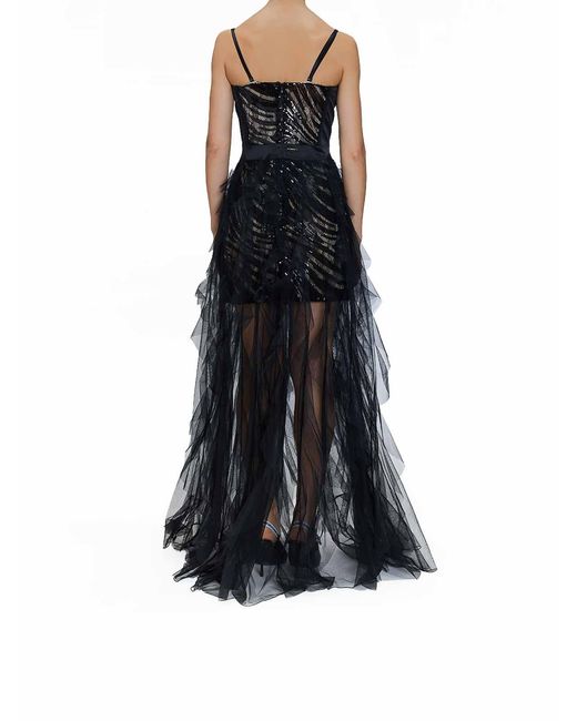 Just Cavalli Blue Long Sequin Dress