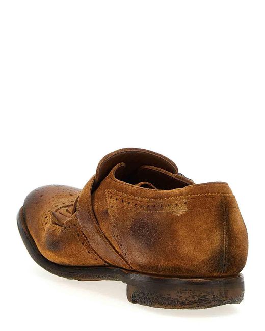 Church's Brown Shanghai Suede Buckle Loafers for men
