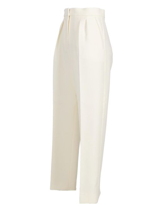 Max Mara White Verbano Slim-Fit Stretch-Wool Trousers