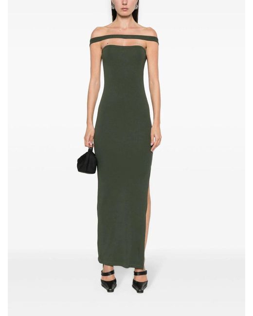 Courreges Green Ribbed Dress