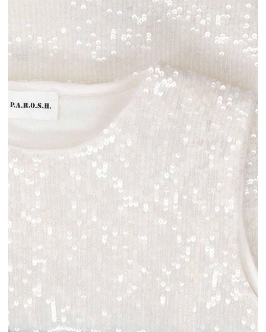 P.A.R.O.S.H. White Top With Sequins