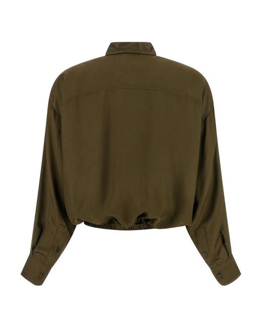 Nude Green Plastron Shirt