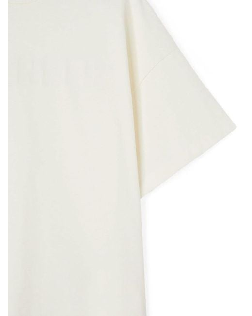 Jil Sander White T-Shirt With Front Logo for men