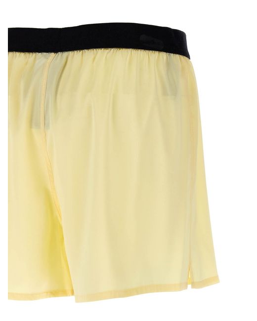 Tom Ford Yellow Silk Shorts