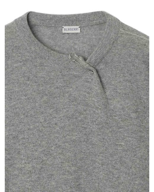 Burberry Gray Round Neck