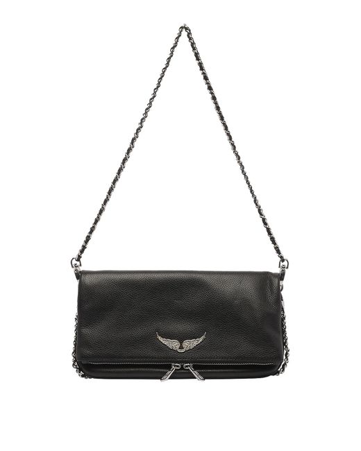 Zadig & Voltaire Black Rock Clutch Shape Shoulder Bag