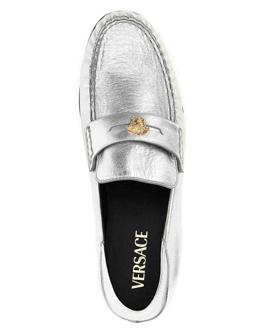 Versace White Loafers
