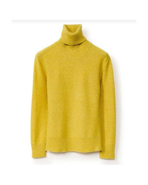 Fabiana Filippi Yellow Sweater With Micro Sequins