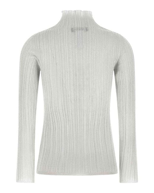 Fabiana Filippi White Lam Thread Sweater