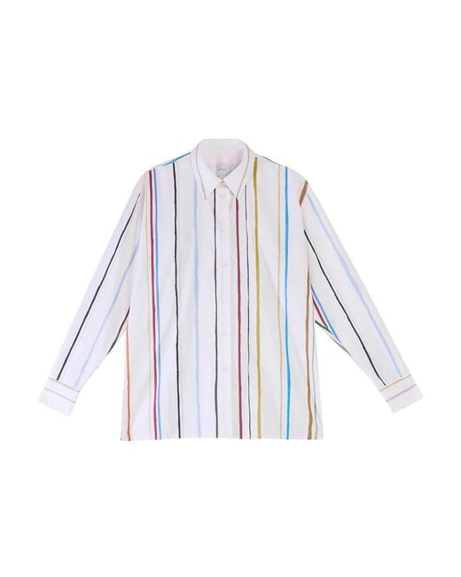 Paul Smith White Painter Stripe Shirt