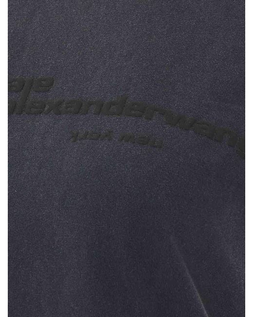 Alexander Wang Black Washed Shrunken T-Shirt