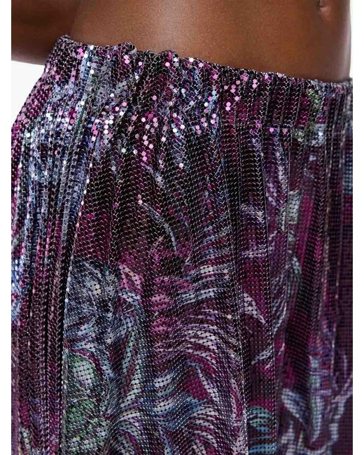 Rabanne Purple Shorts Wire Mesh