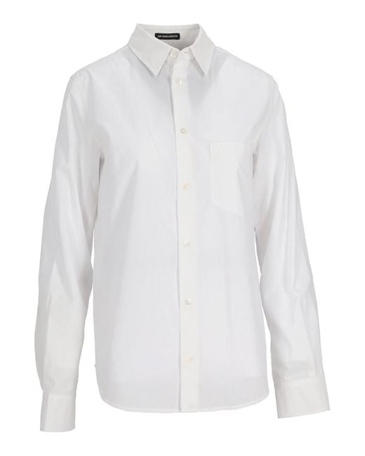 Ann Demeulemeester White Cotton Shirt