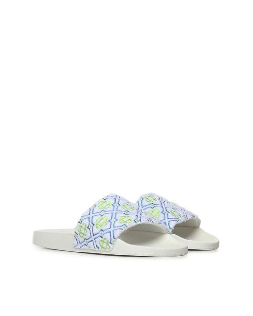 Casablanca Blue Monogram Slides for men